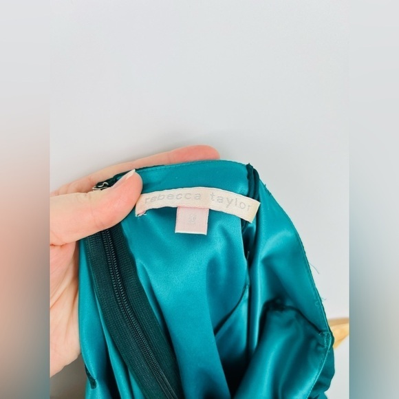 Vintage Rebecca Taylor Ombré Ruffle Silk Slip Dress - Picture 5 of 7